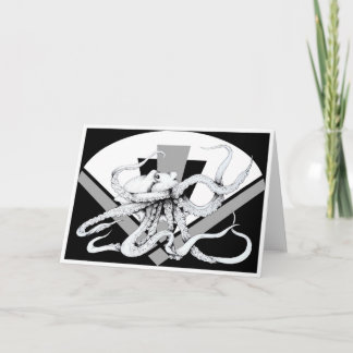 Art Deco Octopus Greeting Card
