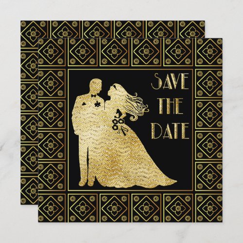 Art Deco Of Save The Date Invitation