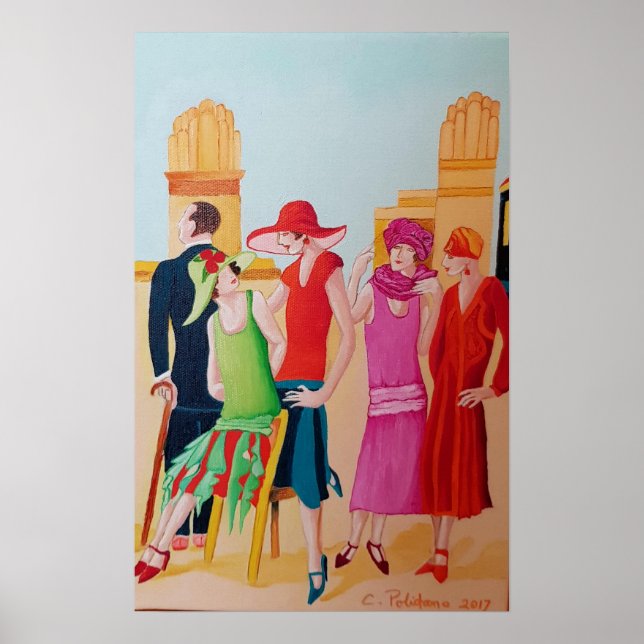 Art Deco Oil painting Poster (Front)