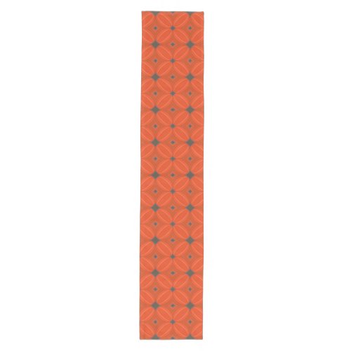 Art Deco Orange and Gray Table Runner