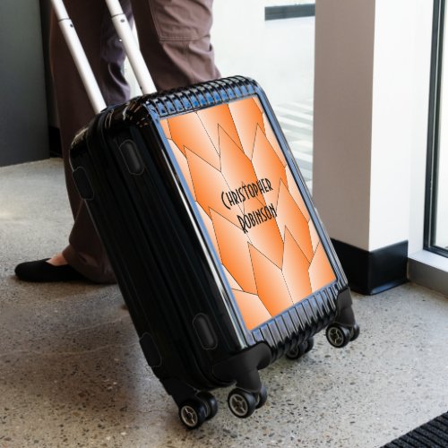 Art Deco Orange Scales Design Luggage