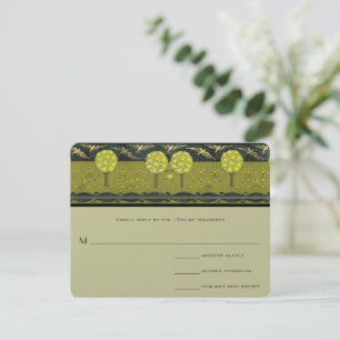 Art Deco Orchard Vintage Bird Wedding Invites