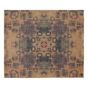 art deco ornamental vintage pattern, S. 7, monochr Duvet Cover