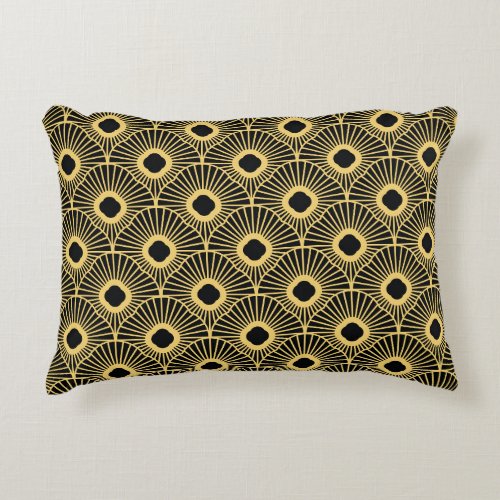 Art Deco Ornate Seamless Pattern Accent Pillow