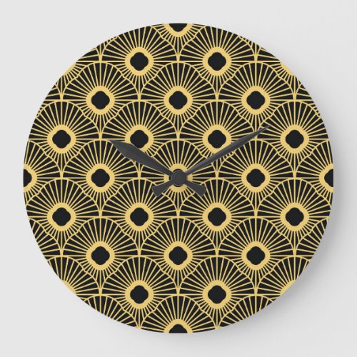 Art Deco Ornate Seamless Pattern Large Clock