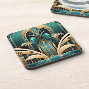 Art Deco Palm Coasters - Set of 6