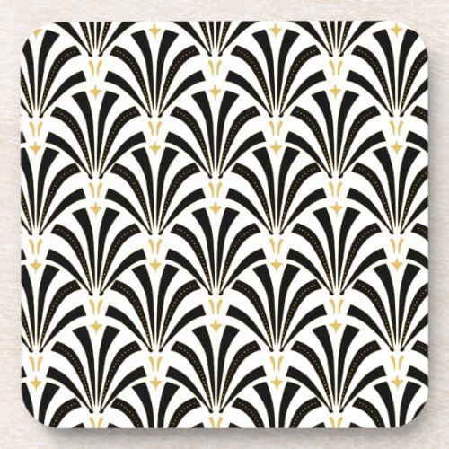 Art Deco Palmetto Fans Custom Pattern Coaster