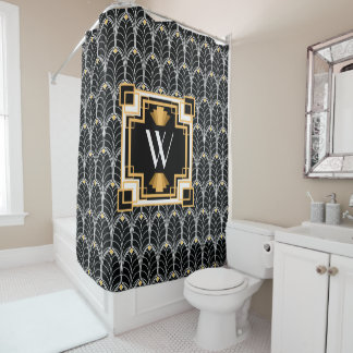 Art Deco Palmettos Vintage 1920s - Personalized Shower Curtain