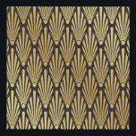 Art Deco Palms: Black Gold. Faux Canvas Print<br><div class="desc">Seamless black and gold Art Deco palm leaf pattern background Art Deco palm leaf pattern in black and gold. Stylish and elegant decor for various uses. Art Deco palm leaves in black & gold for a lavish touch. deco, pattern, abstract, background, illustration, texture, decor, wedding, vintage, gold, leaf, retro, black,...</div>