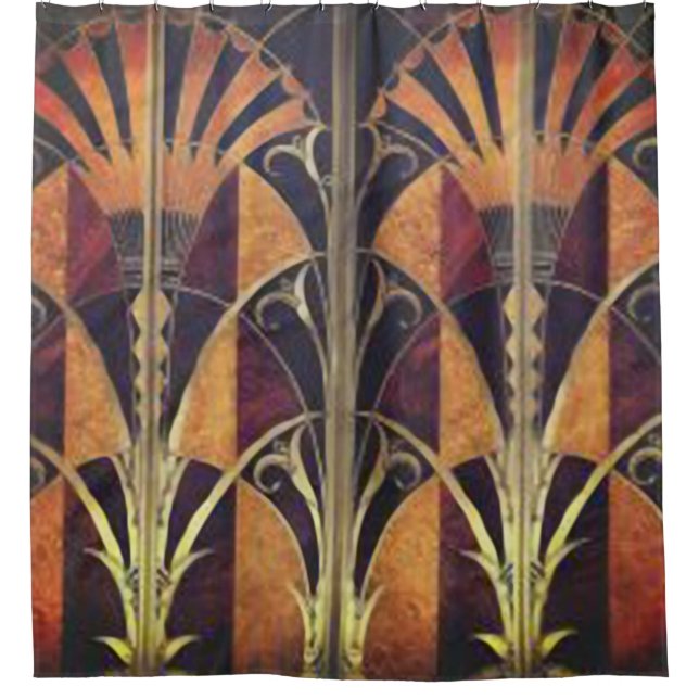 ART DECO PANELS SHOWER CURTAIN (Front)
