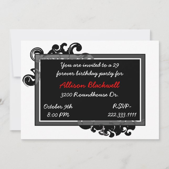 Art Deco Party Invitation (Front)