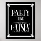 Art Deco PARTY LIKE GATSBY print