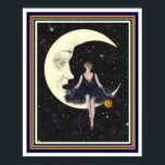 Art Deco "Party on the Moon"  16 x 20 Poster<br><div class="desc">Vintage,  "Party on the Moon"  Art Deco Poser 16 x 20</div>