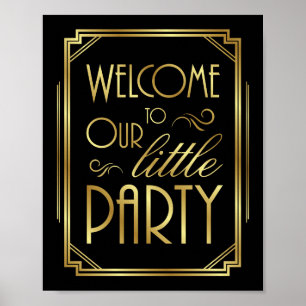 Art Deco PARTY WELCOME Sign Print