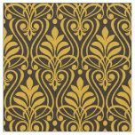 Art Deco Pattern 01 - Deco Gold 2 on Black Fabric