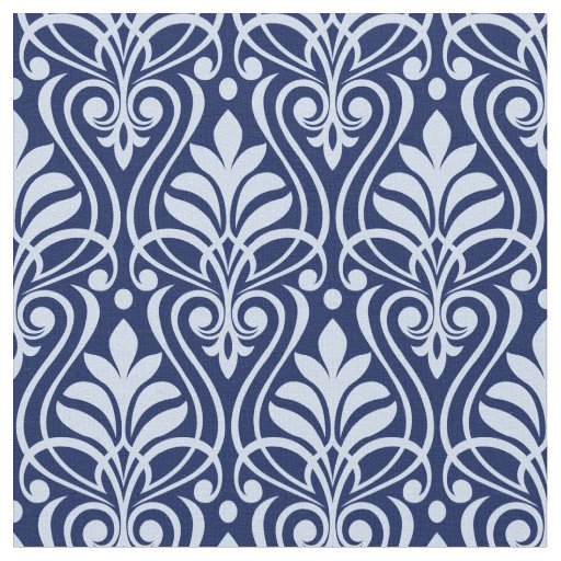 Art Deco Pattern 01 - Lavender Blue on Dark Blue Fabric