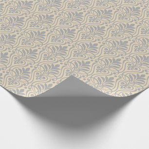 Art Deco Pattern 01 - Spanish Gray on Off-White Wrapping Paper