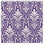 Art Deco Pattern 01 - White on Cadbury Purple Fabric