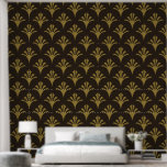 Art Deco Pattern 02 - Deco Gold on Deco Black Wallpaper<br><div class="desc">Art Deco Pattern 02 - Deco Gold on Deco Black</div>