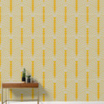 Art Deco Pattern 03 - Deco Gold 2 on Off-White Wallpaper<br><div class="desc">Art Deco Pattern 03 - Deco Gold 2 on Off-White</div>