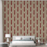 Art Deco Pattern 03 - Midnight Red on Off-White Wallpaper<br><div class="desc">Art Deco Pattern 03 - Midnight Red on Off-White</div>