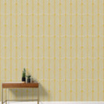 Art Deco Pattern 04 - Deco Gold on Off-White Wallpaper<br><div class="desc">Art Deco Pattern 04 - Deco Gold on Off-White</div>