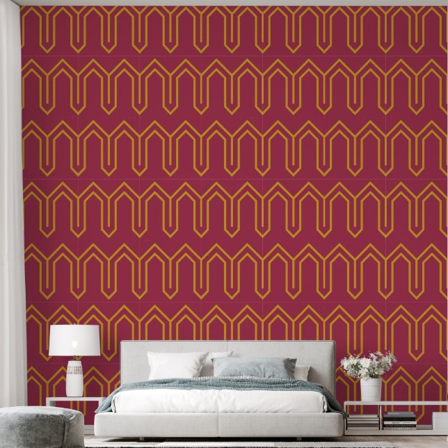 Art Deco Pattern 05 - Deco Gold 2 on Raspberry Pin Wallpaper (Bedroom)