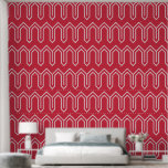 Art Deco Pattern 05 - White on Paradise Pink Wallpaper<br><div class="desc">Art Deco Pattern 05 - White on Paradise Pink</div>