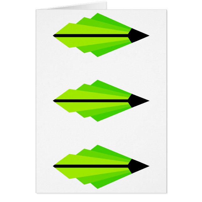Art Deco pattern 3 in Light Green Cards (Front)