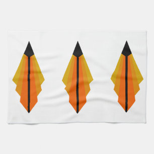 Art Deco Pattern 3 in Orange Towel