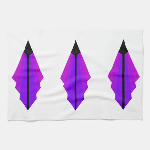 Art Deco Pattern 3 in Purple Tea Towel