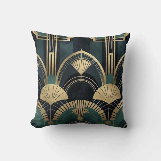 Art Deco Pattern 7 Print - Throw Pillow (Front)