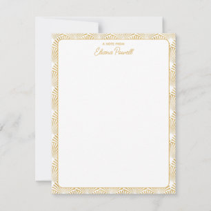 Art Deco Pattern Elegant Gatsby Custom Stationery Note Card