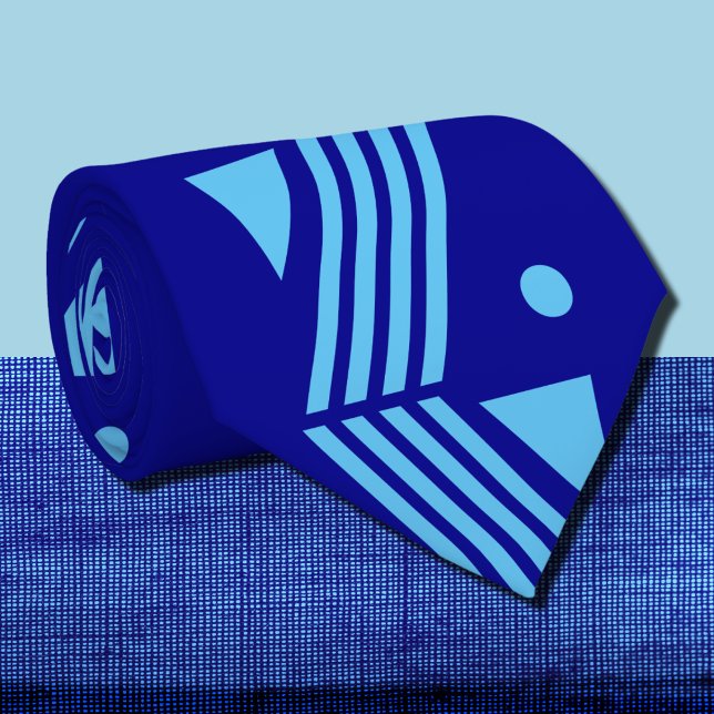 art deco pattern  - in dark&sky blue neck tie (Creator Uploaded)