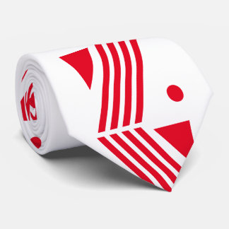 art deco pattern in festive white red tie