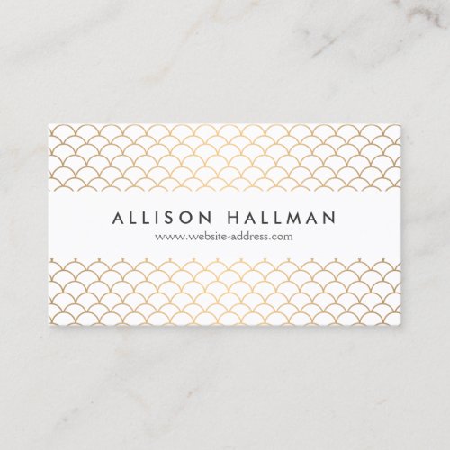 Art Deco Pattern in Gold Business Card Templates