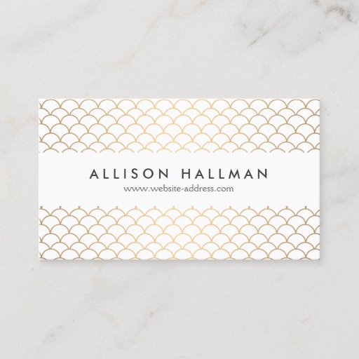 Customizable Art Deco Pattern in Gold Business Card Templates