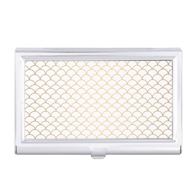 Art Deco Pattern in Gold Card Case (Front)