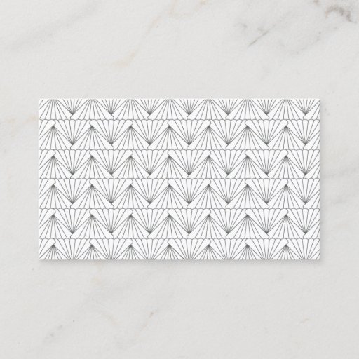Customizable ART DECO PATTERN in GRAY Business Card