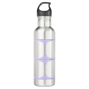Art Deco Pattern in Lilac Stainless Steel Water Bottle