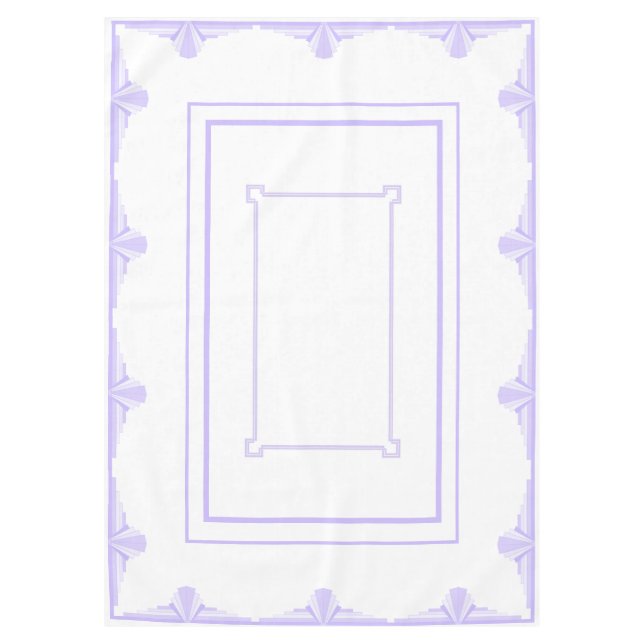Art Deco Pattern in Lilac Tablecloth (Front)