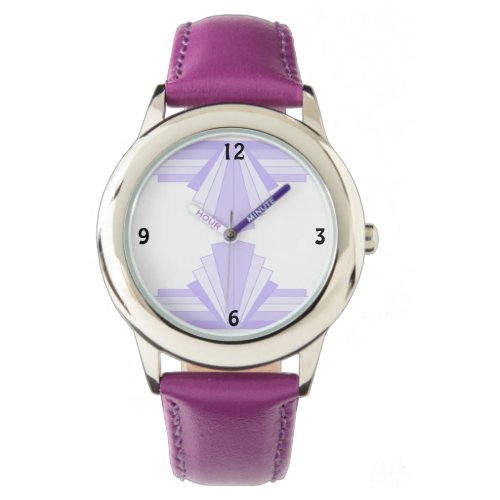 Art Deco Pattern in Lilac Watch