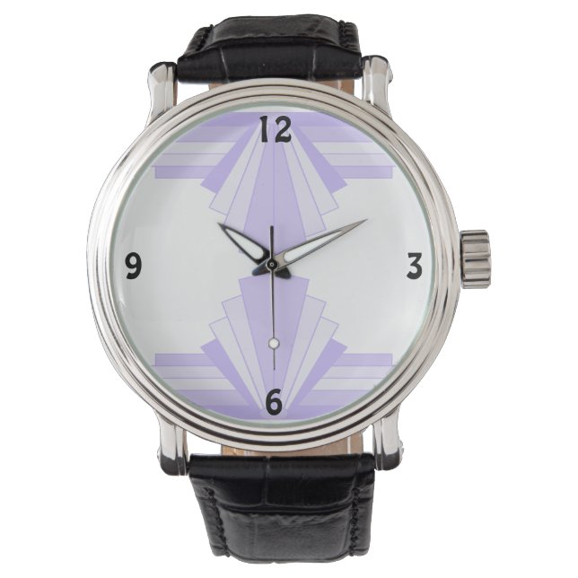 Art Deco Pattern in Lilac Watch (Front)
