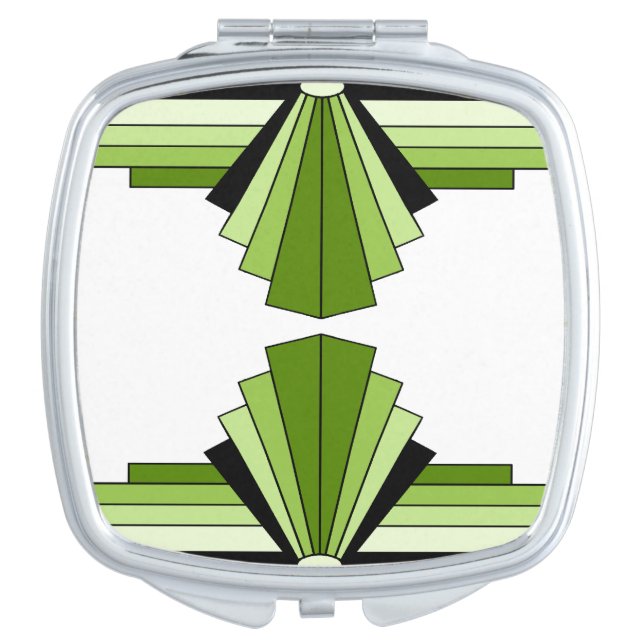 Art Deco Pattern in Limes Makeup Mirror (Front)
