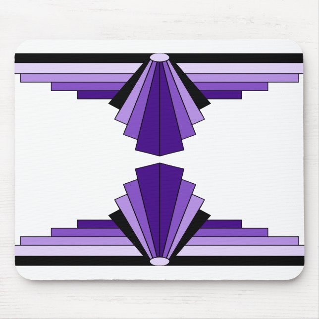 Art Deco Pattern in Purples Mouse Pad (Front)