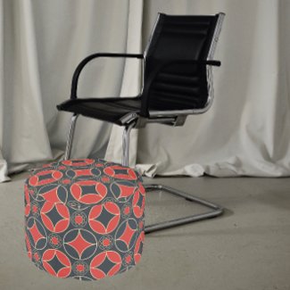art deco pattern in red and black