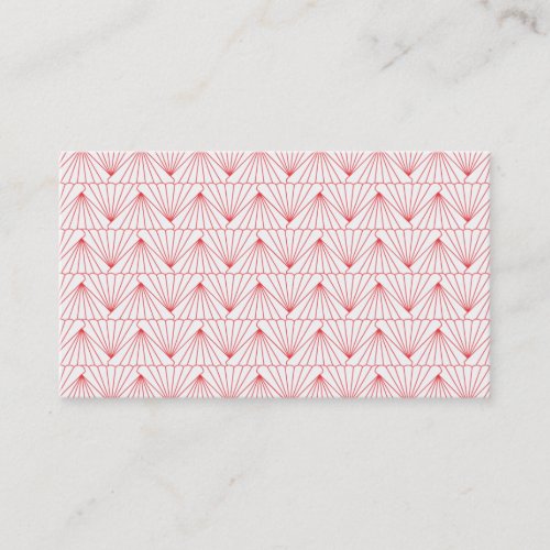 ART DECO PATTERN in RED Business Card Templates