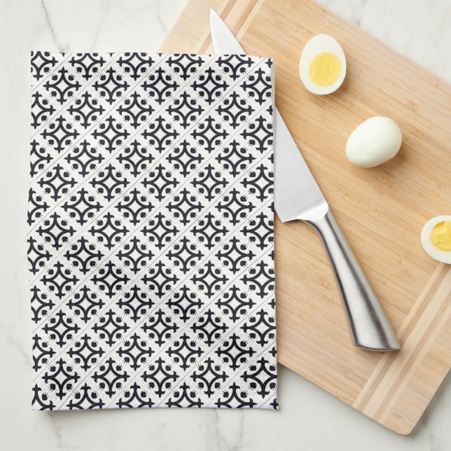 Art Deco Pattern Kitchen Towel (Quarter Fold)