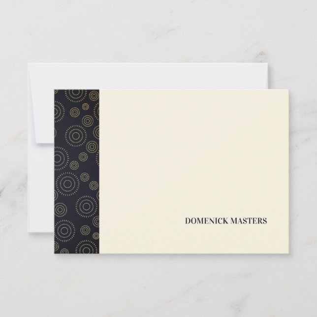 Art Deco Pattern Personalized Stationery Invitation (Front)