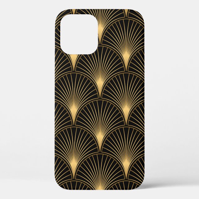 Art Deco Pattern. Seamless black and gold backgrou Case-Mate iPhone Case (Back)